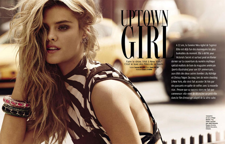 Nina Agdal《Grazia》法國版2014年7月號