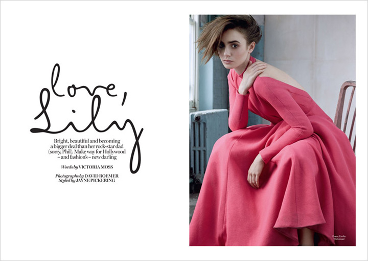 Lily Collins《Marie Claire》英國(guó)版2014年10月號(hào)