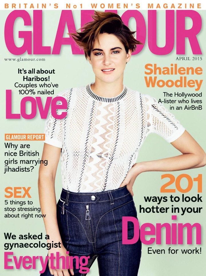 Shailene Woodley《Glamour》英國(guó)版2015年4月號(hào)