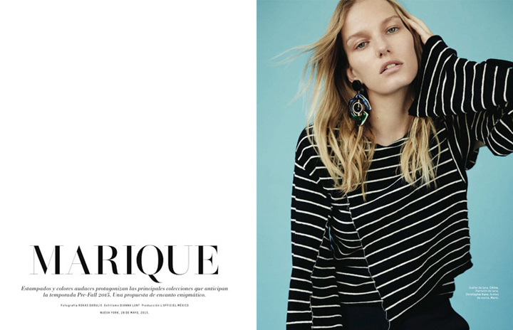 Marique Schimmel《L’Officiel》雜志2015年7/8月號