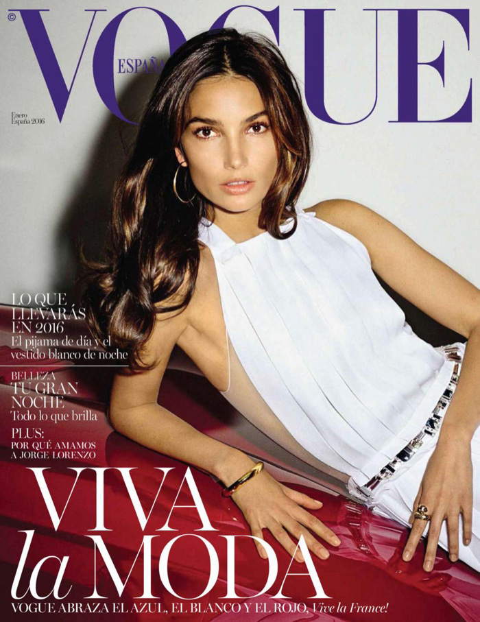 Lily Aldridge《Vogue》西班牙版2016年1月號(hào)