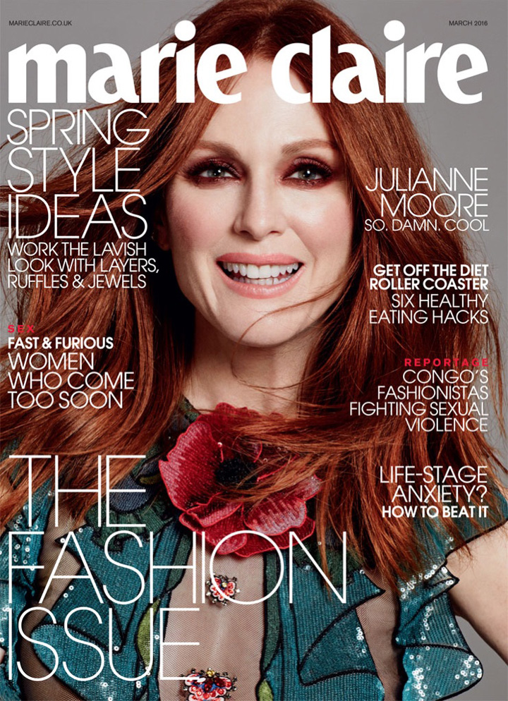 Julianne Moore《Marie Claire》英國版2016年3月號