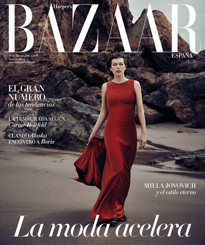 Milla Jovovich《Harper’s Bazaar》西班牙版2016年3月號(hào)