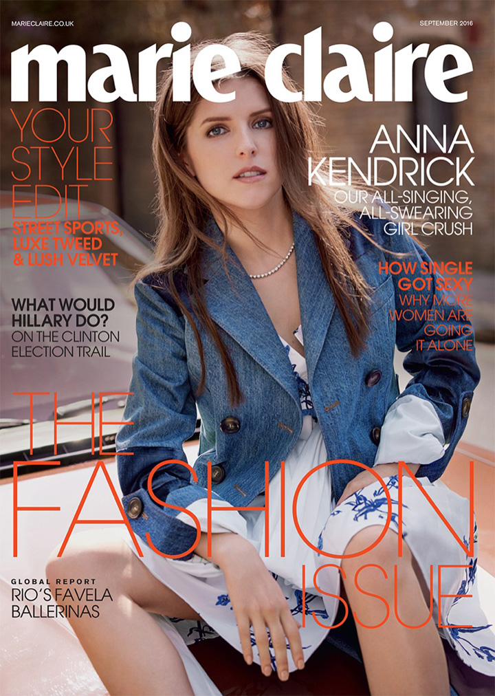 Anna Kendrick《Marie Claire》英國版2016年9月號