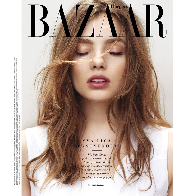 Kristine Froseth《Harper's Bazaar》塞爾維亞版2016年4月號(hào)