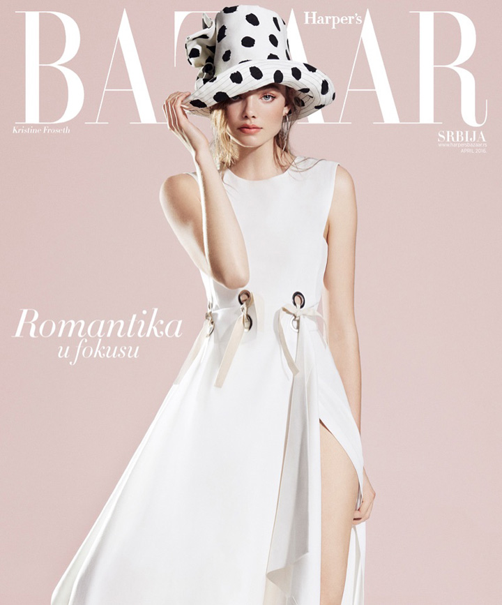 Kristine Froseth《Harper's Bazaar》塞爾維亞版2016年4月號(hào)