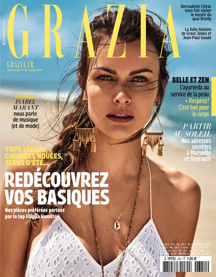 Filippa Hamilton《Grazia》法國(guó)版2016年7月號(hào)