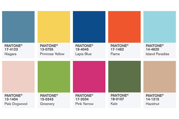 PANTONE 公布2017春夏十大流行色