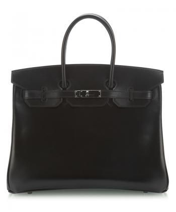 Hermes 愛馬仕 限量版黑色Box皮So Black Birkin 35CM 手提袋 ￥168000.00 